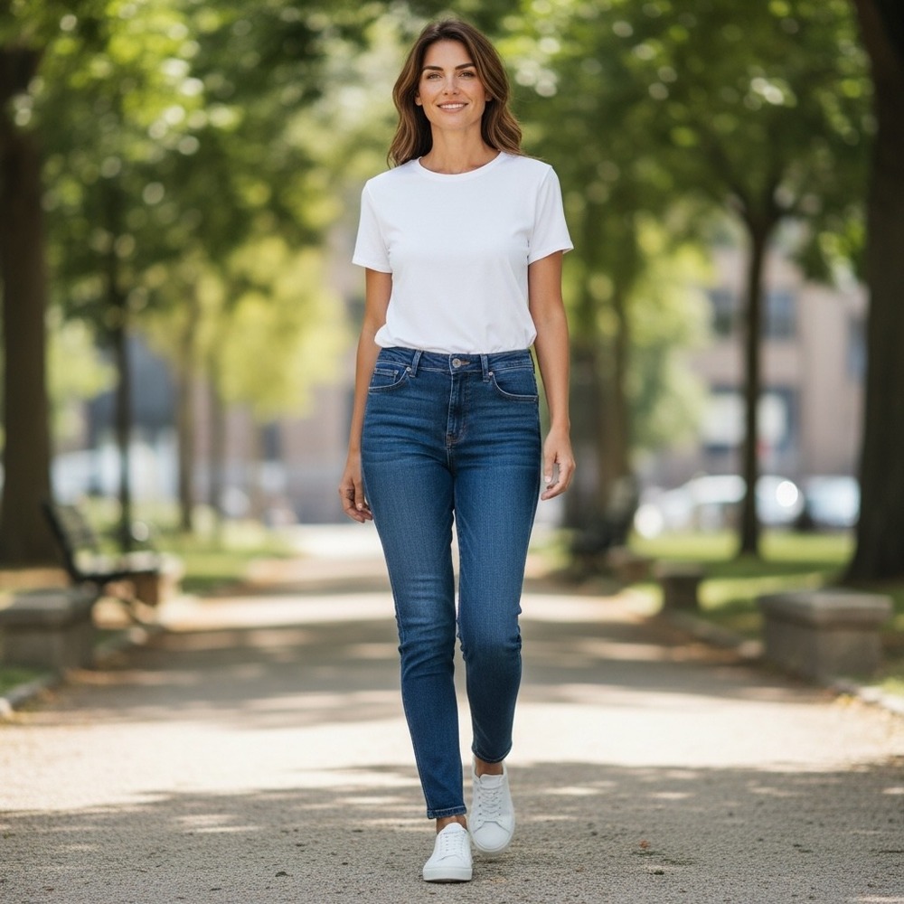Madewell 10‎ High-Rise Skinny Jeans Blue Indigo Size 31 Fair Trade EUC